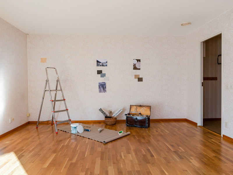 Ommålning av hall & vardagsrum. Hjärup Uppåkra